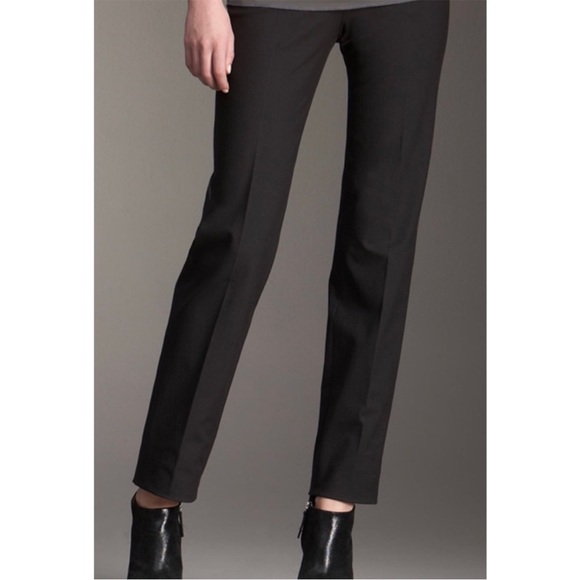 Piazza Sempione Black Classic Marion Side Zip Virgin Wool Trouser Pants  Size L - Picture 1 of 10